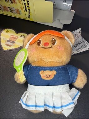 Tennis Time - Butterbear Plush Pendant Keychain from Top Toy